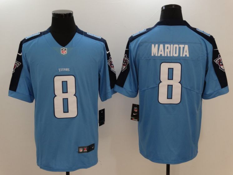 Men Tennessee Titans #8 Mariota Light Blue Nike Vapor Untouchable Limited NFL Jerseys->tennessee titans->NFL Jersey